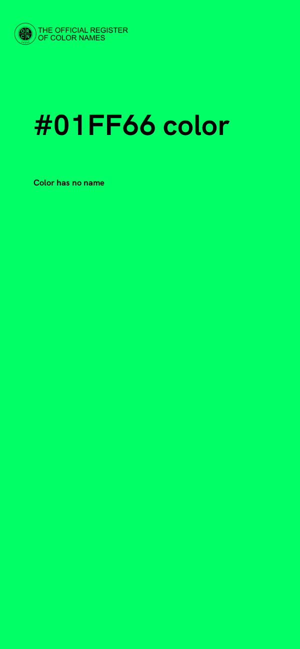 #01FF66 color image