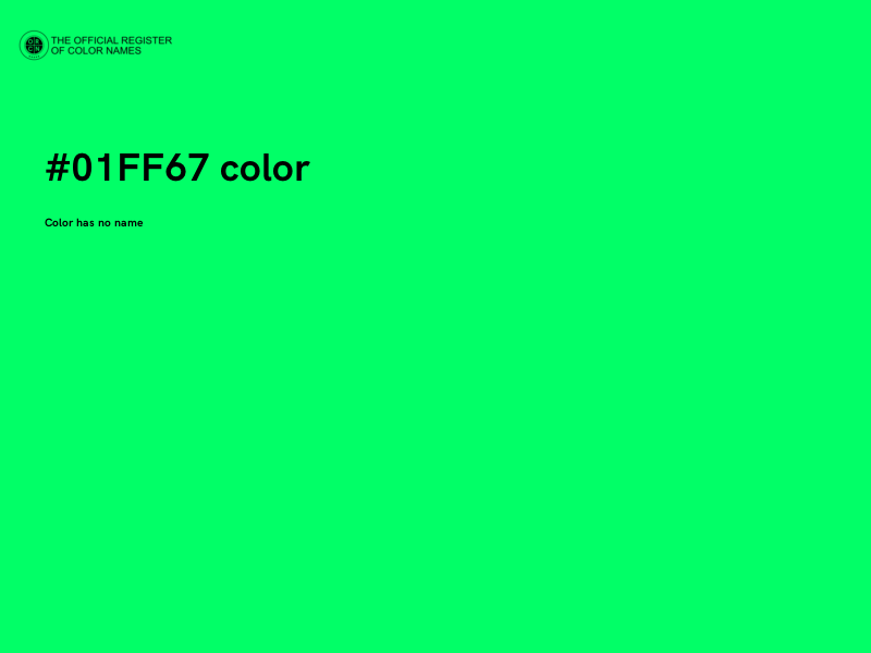 #01FF67 color image