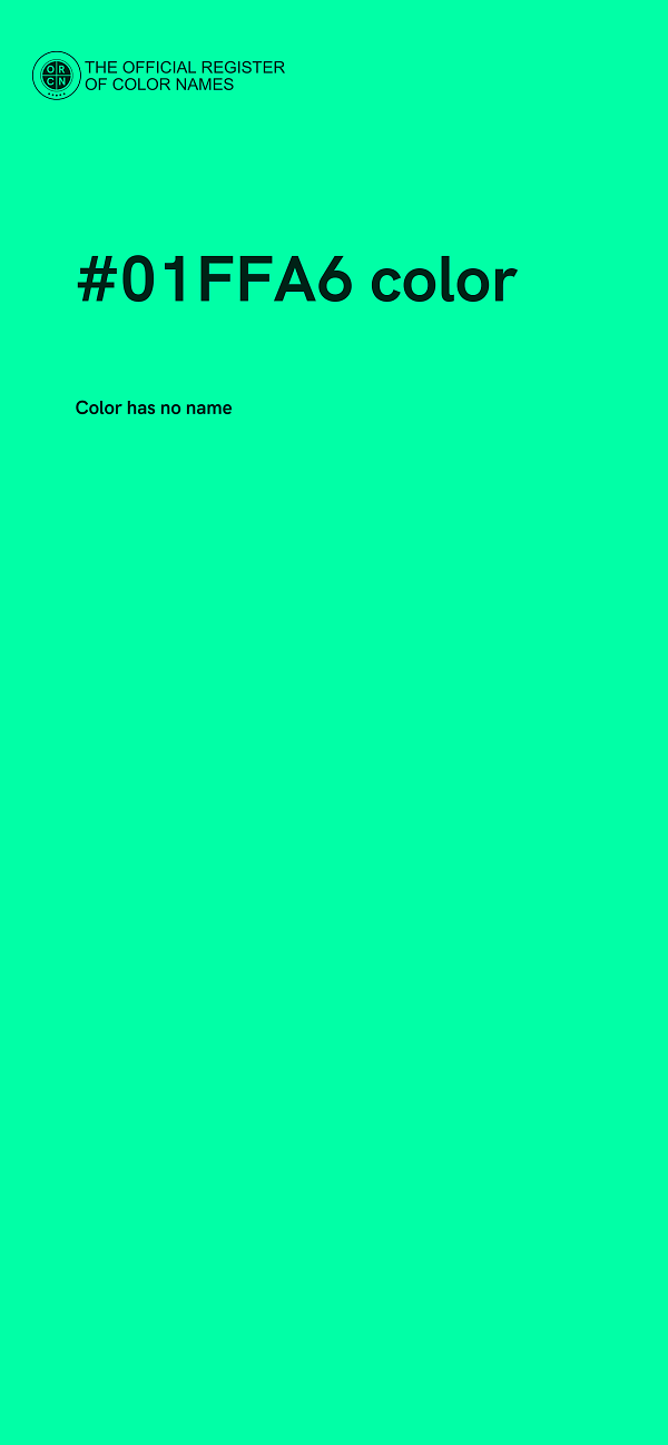 #01FFA6 color image