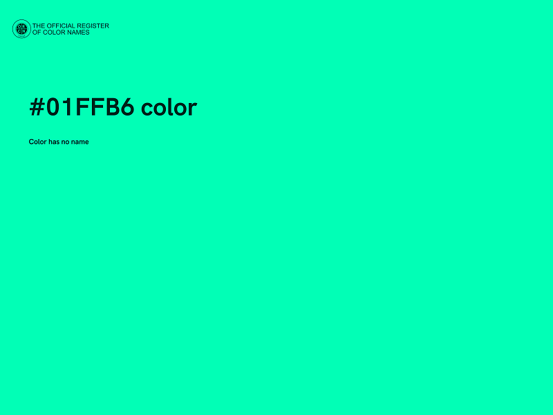 #01FFB6 color image