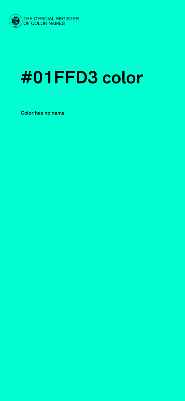 #01FFD3 color image