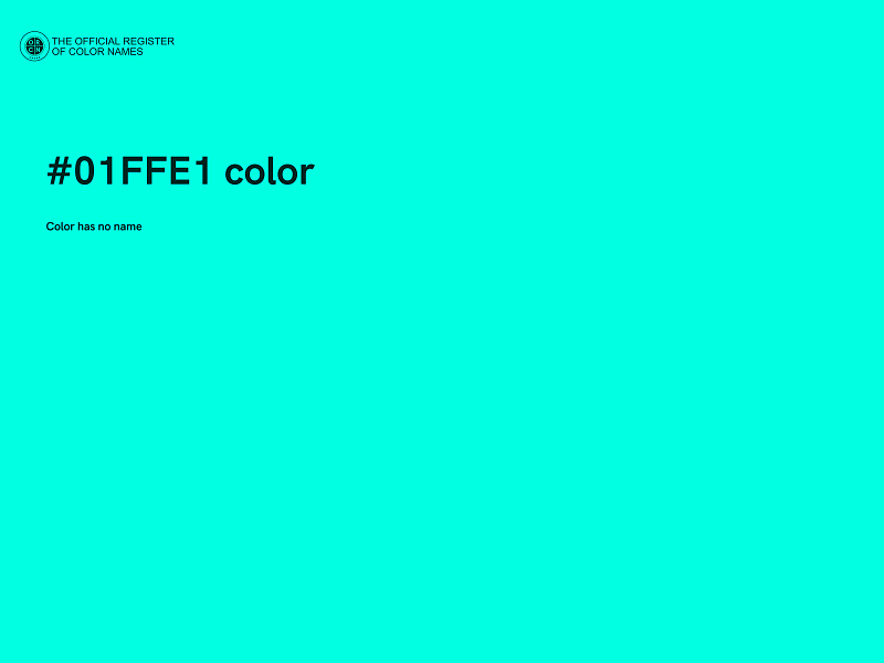 #01FFE1 color image