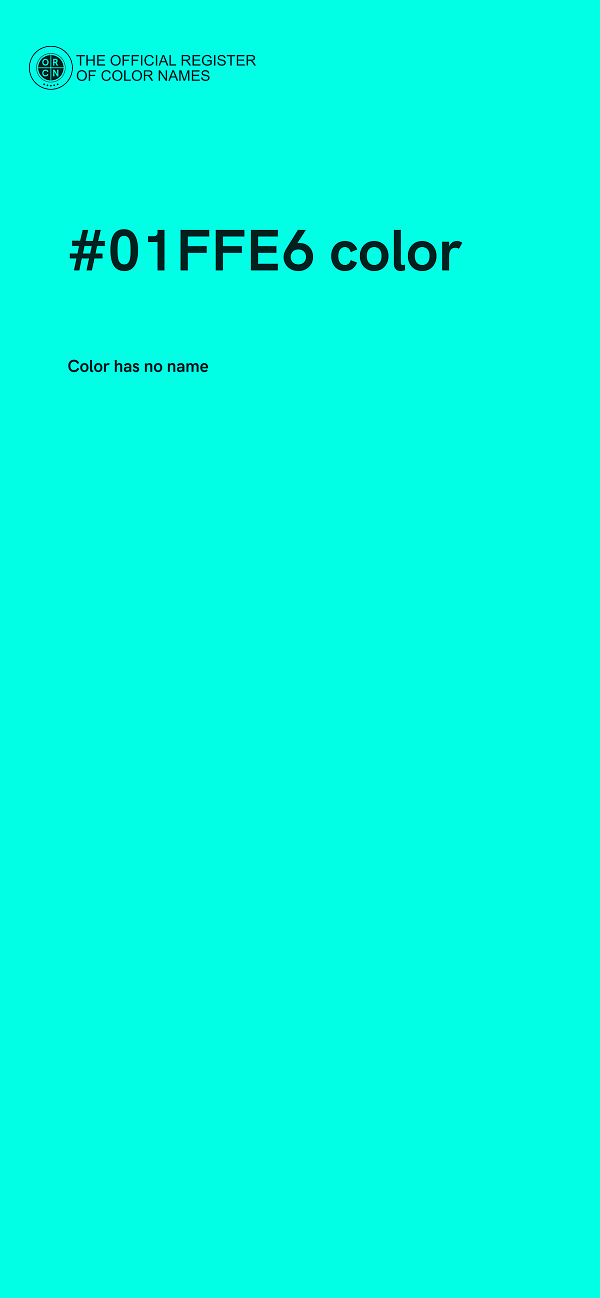 #01FFE6 color image