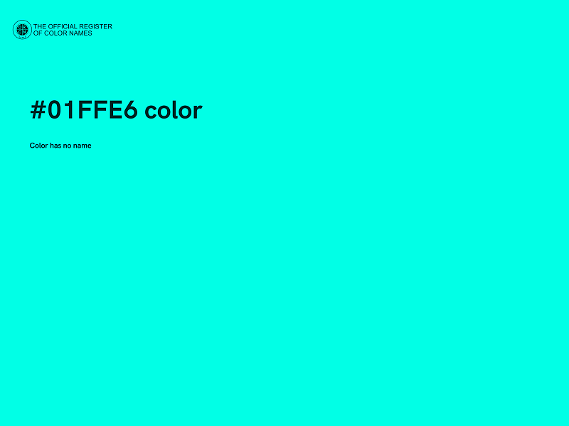 #01FFE6 color image