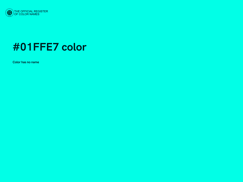 #01FFE7 color image