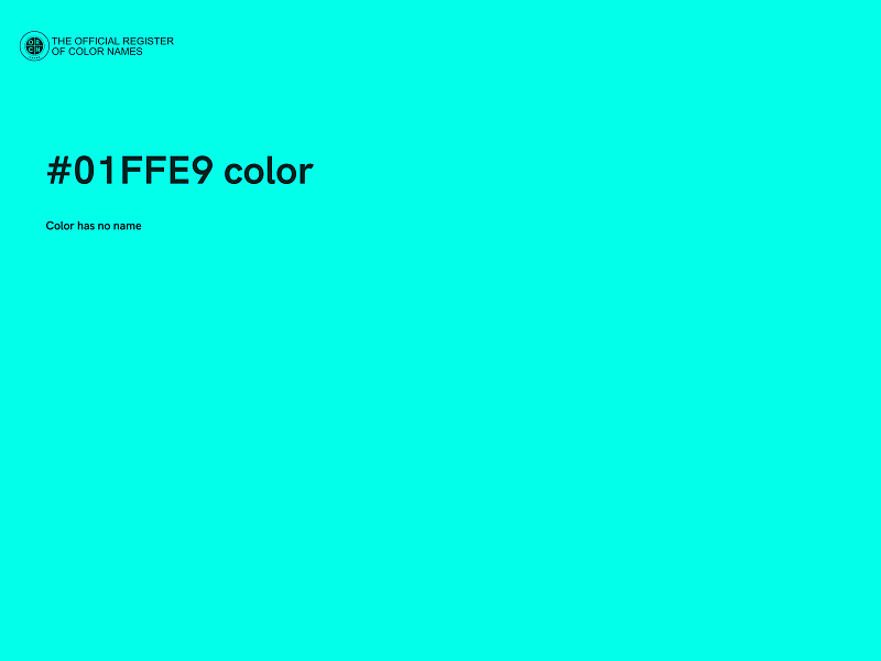 #01FFE9 color image