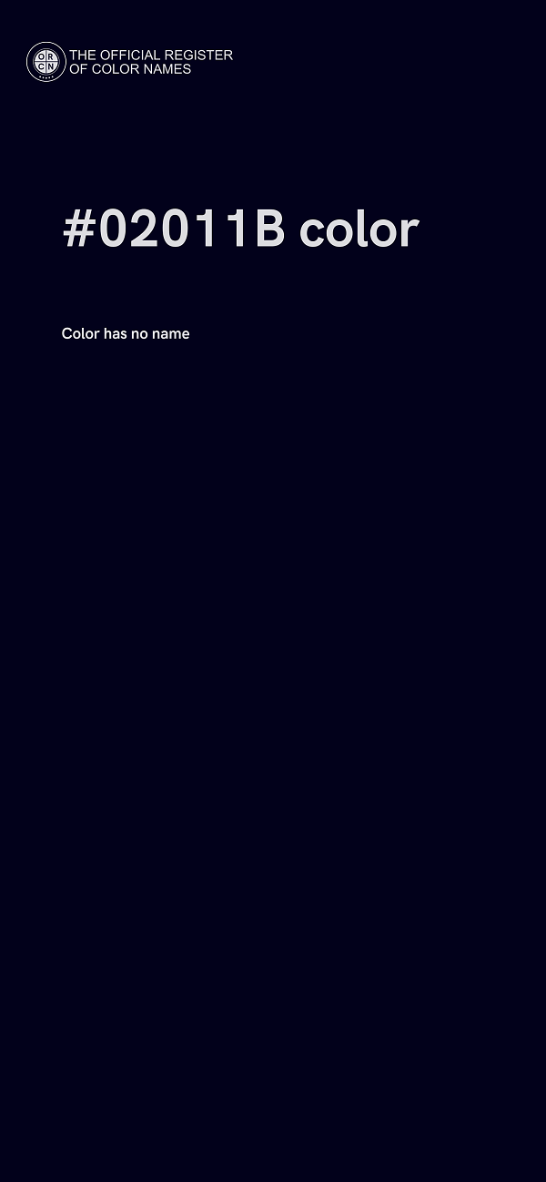 #02011B color image