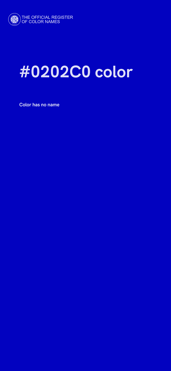 #0202C0 color image