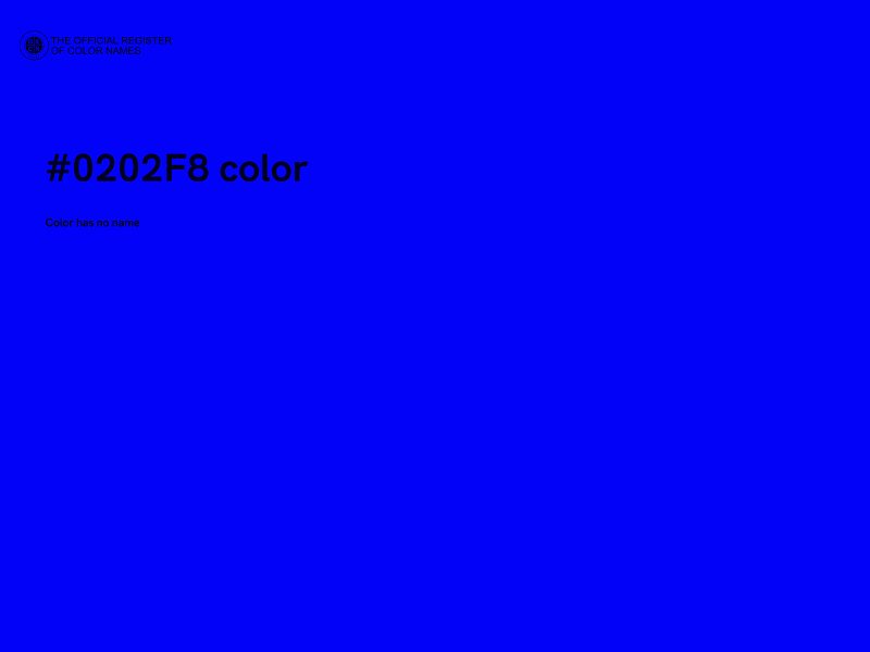 #0202F8 color image