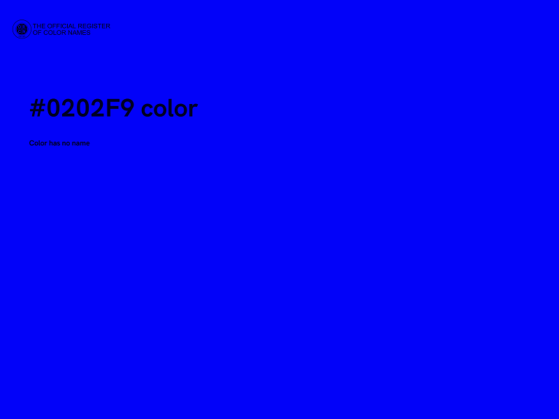 #0202F9 color image