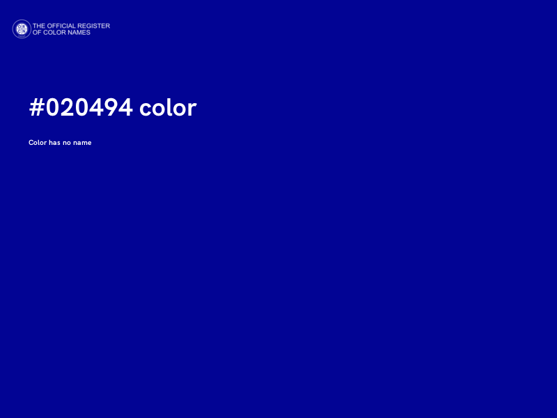 #020494 color image