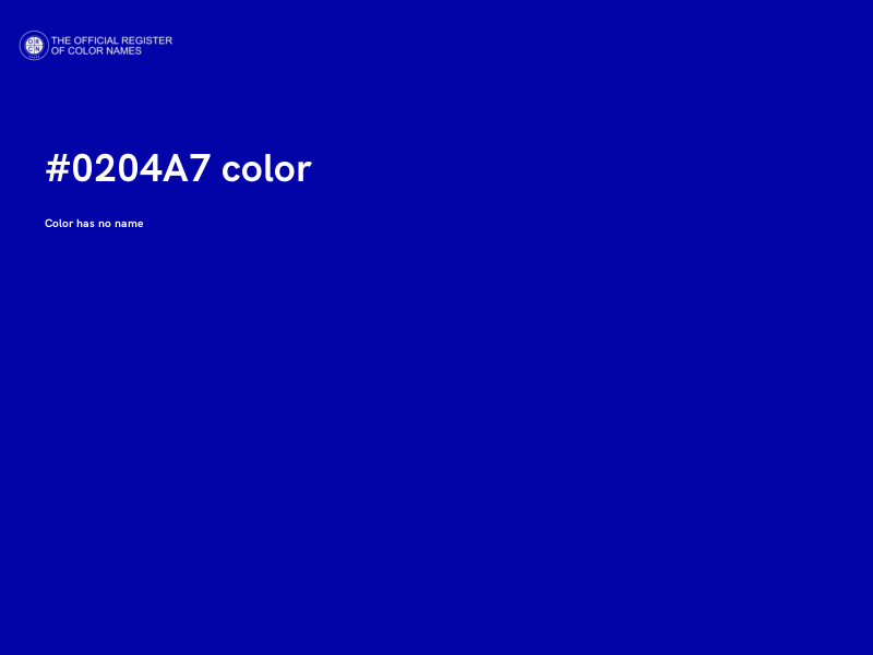 #0204A7 color image