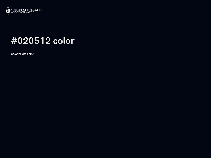 #020512 color image