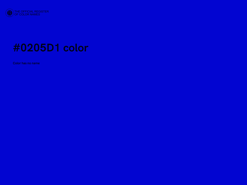 #0205D1 color image