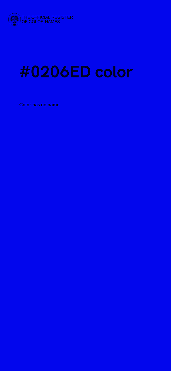 #0206ED color image