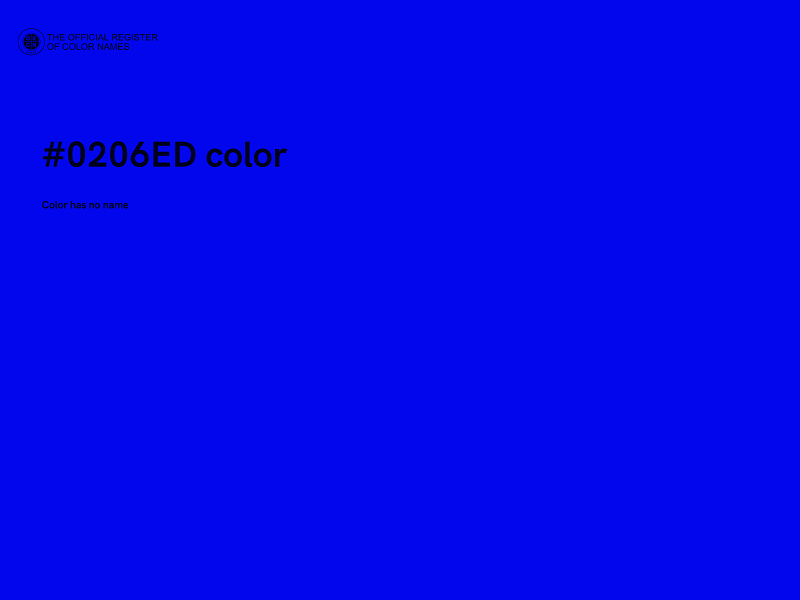 #0206ED color image