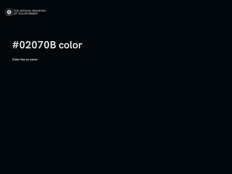 #02070B color image