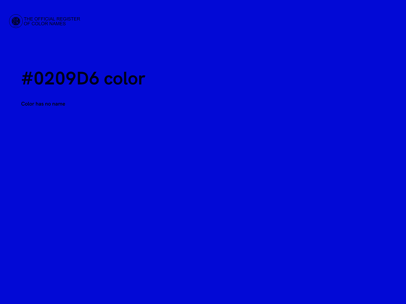 #0209D6 color image