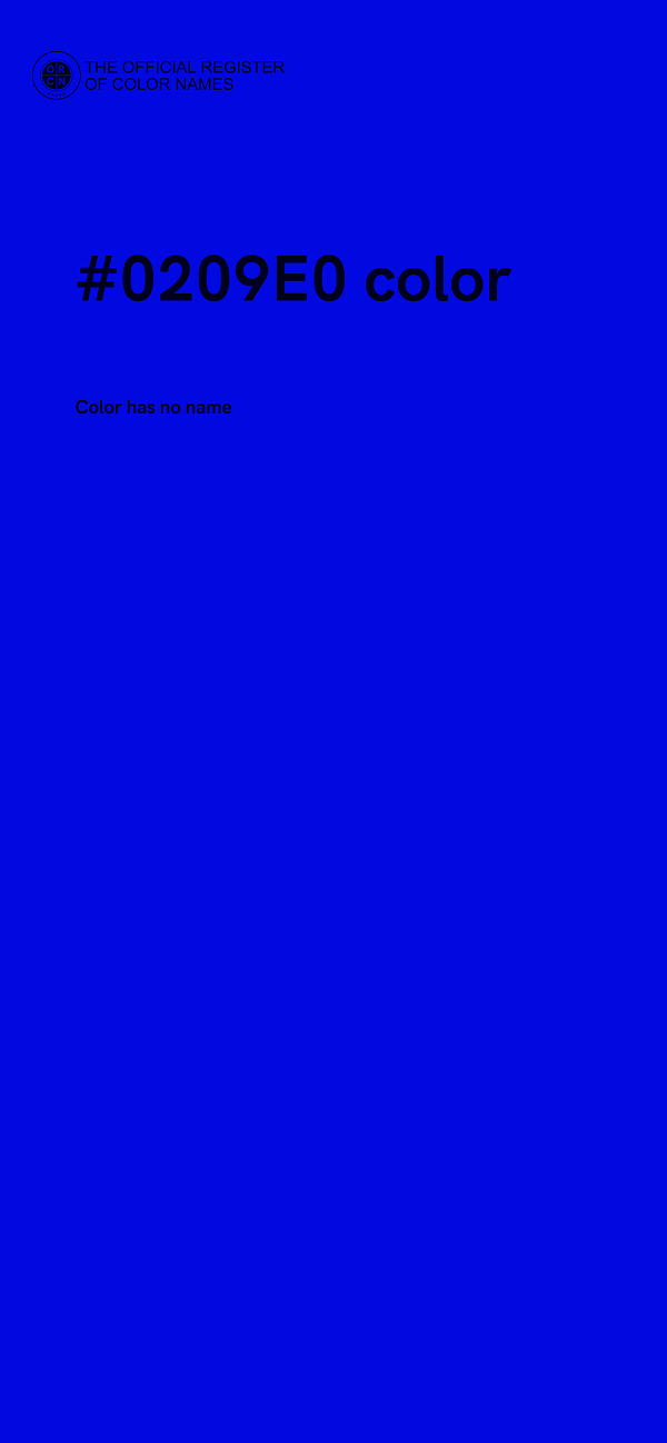 #0209E0 color image