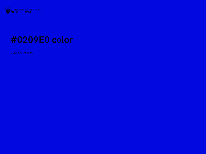 #0209E0 color image