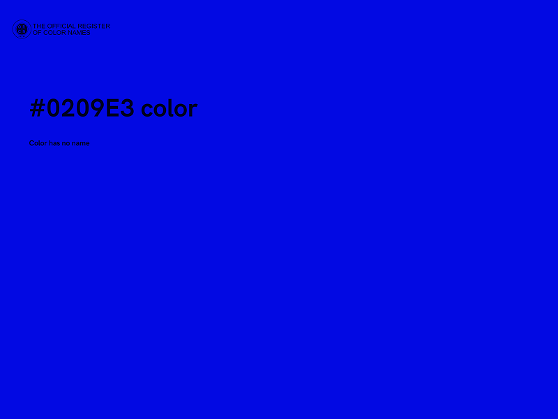 #0209E3 color image