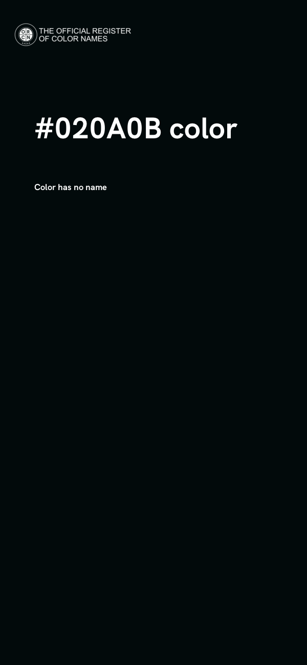 #020A0B color image