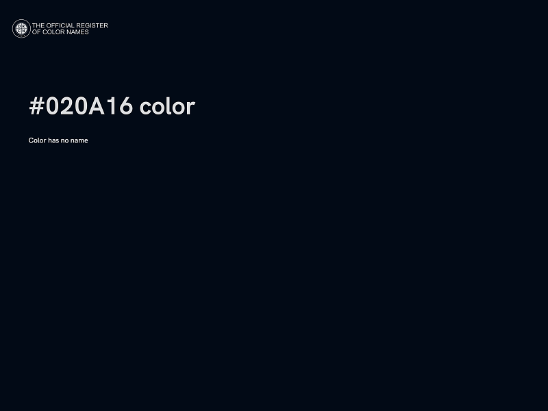 #020A16 color image