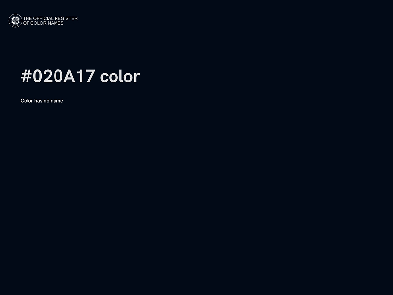 #020A17 color image