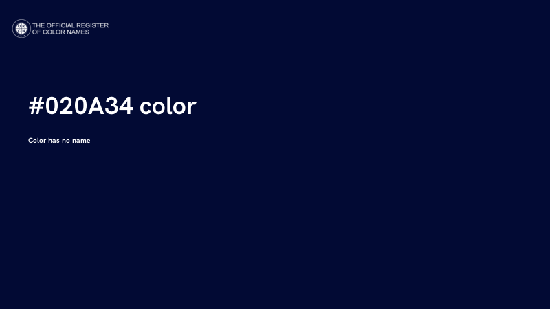 #020A34 color image