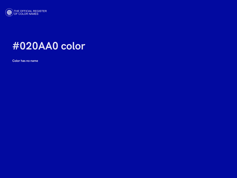 #020AA0 color image