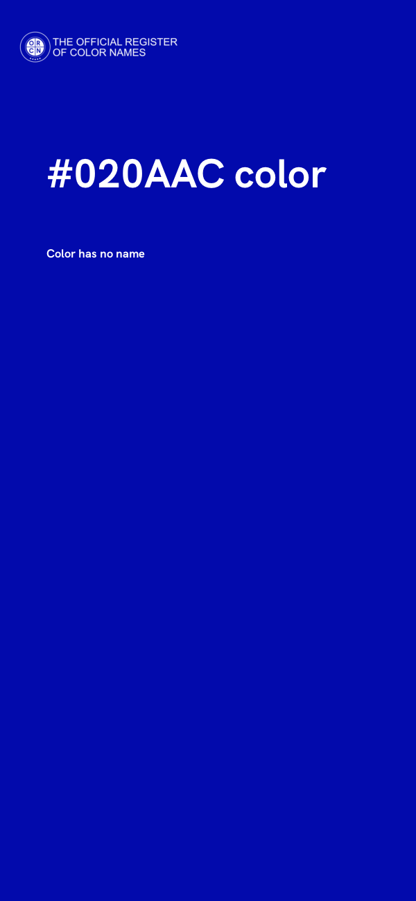 #020AAC color image