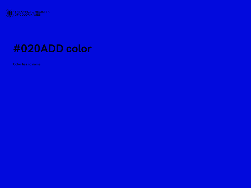 #020ADD color image