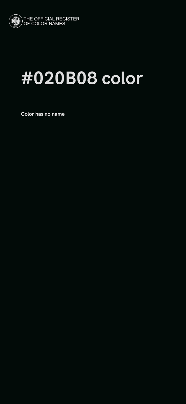 #020B08 color image