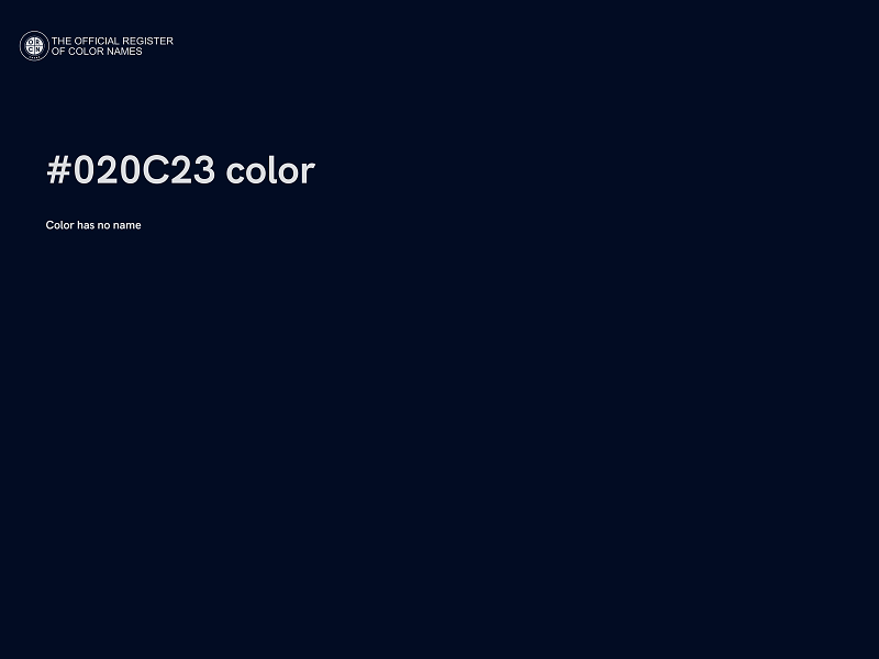 #020C23 color image