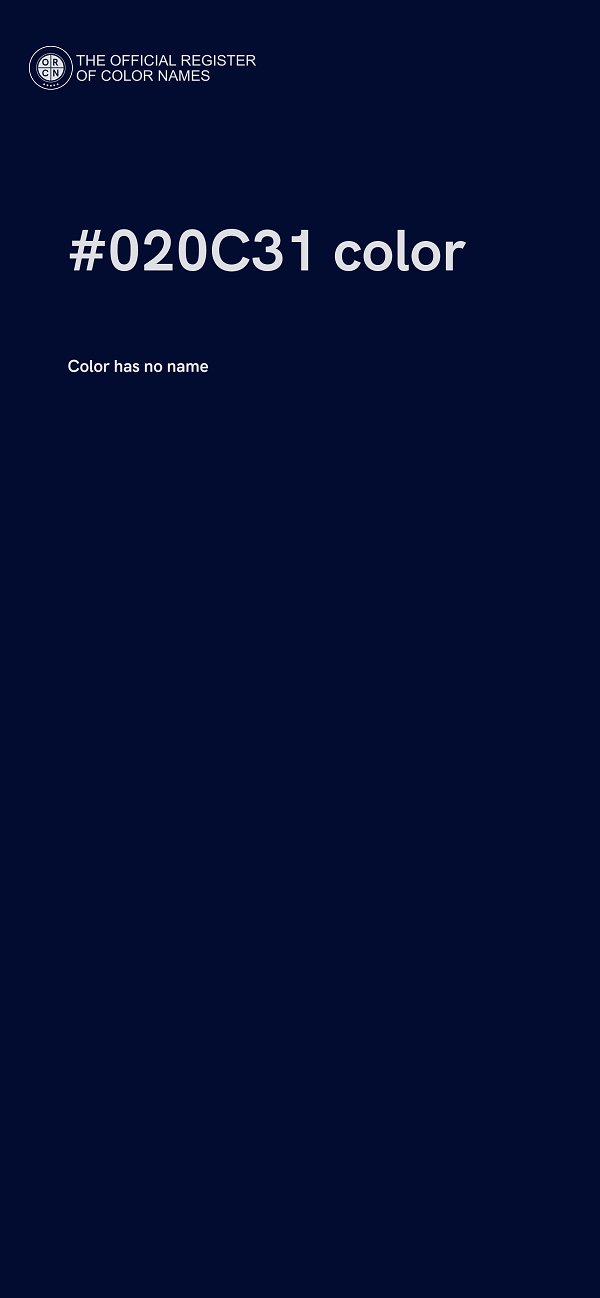 #020C31 color image