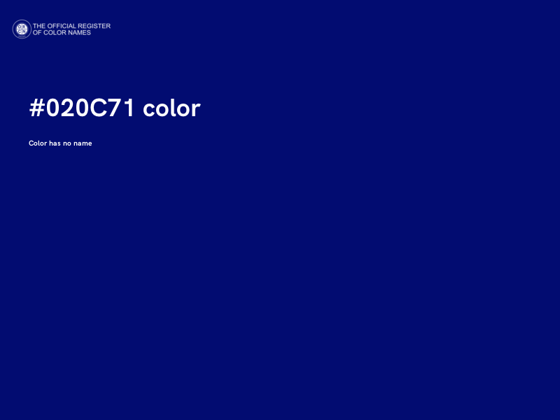 #020C71 color image