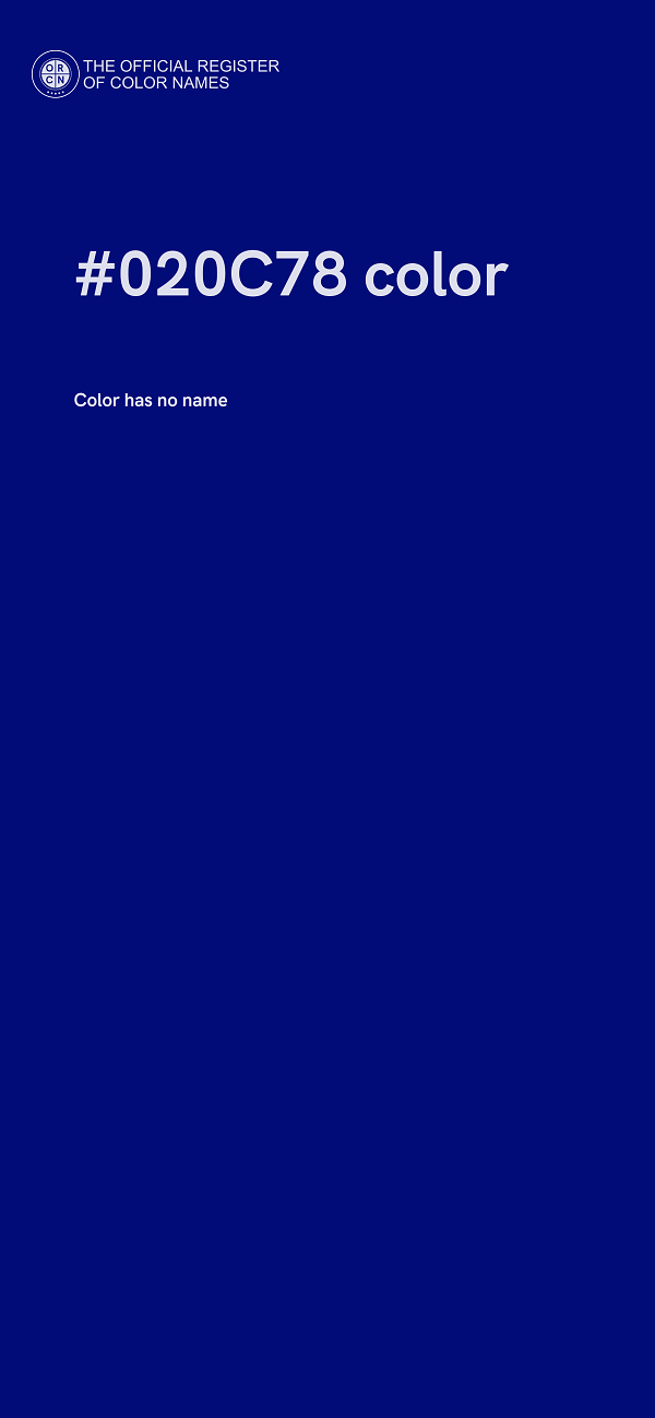 #020C78 color image