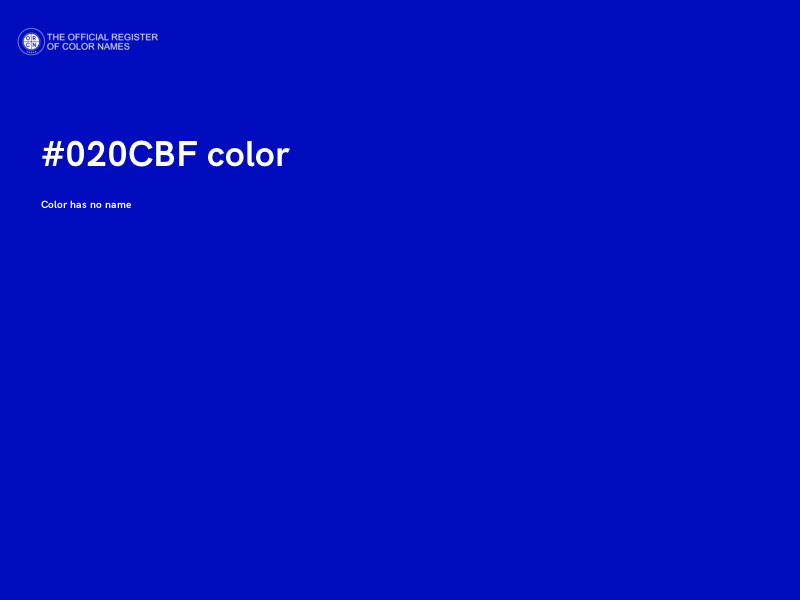 #020CBF color image