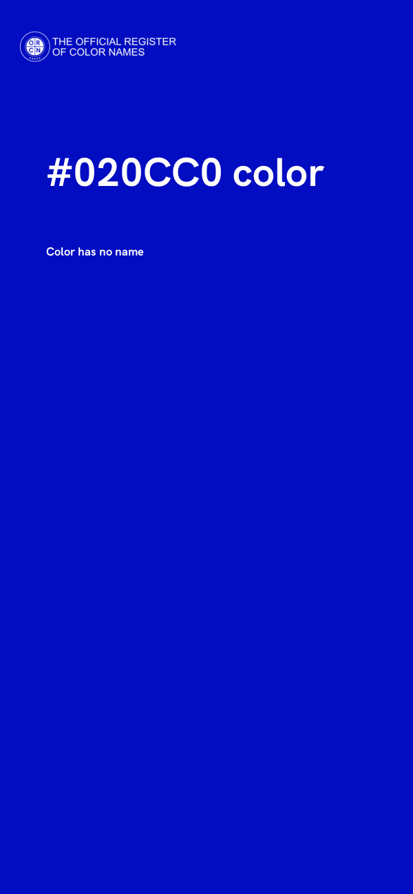 #020CC0 color image