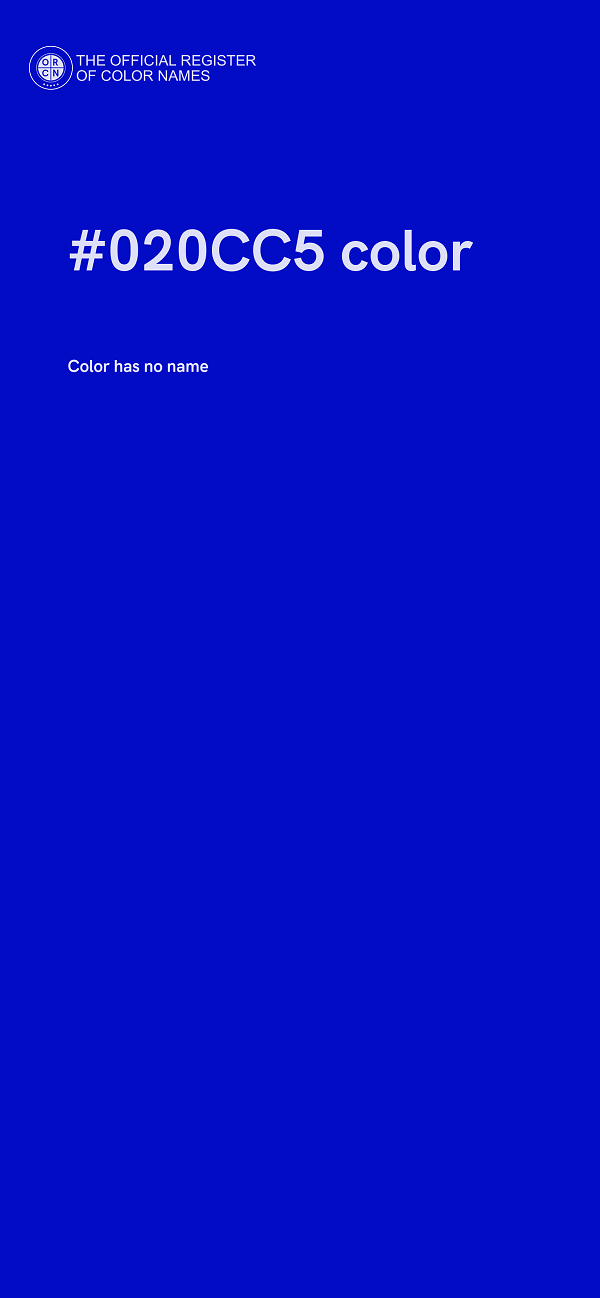 #020CC5 color image