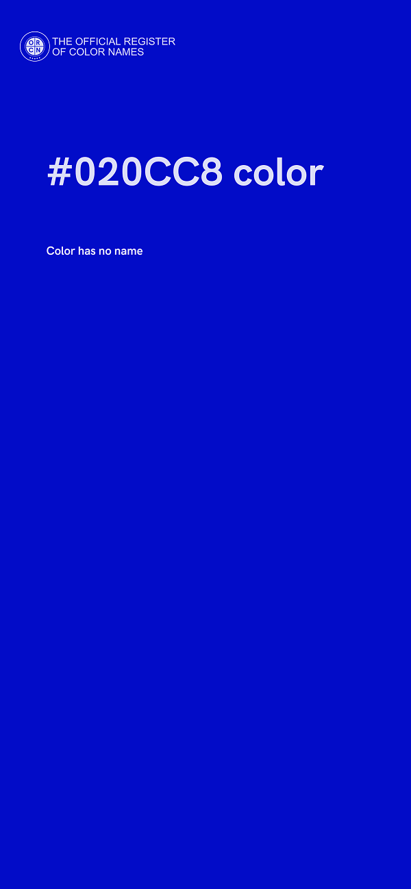 #020CC8 color image