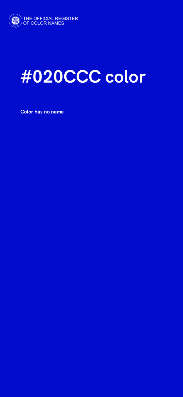 #020CCC color image