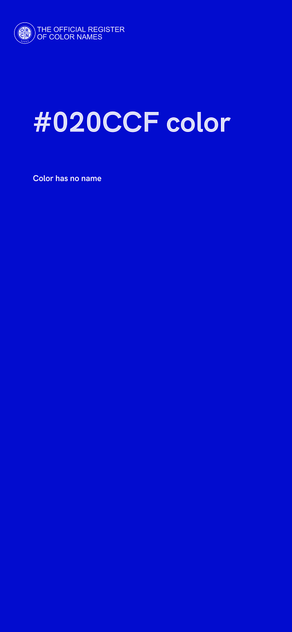 #020CCF color image