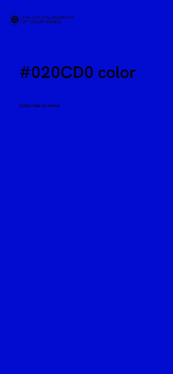 #020CD0 color image