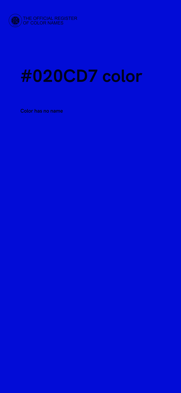 #020CD7 color image