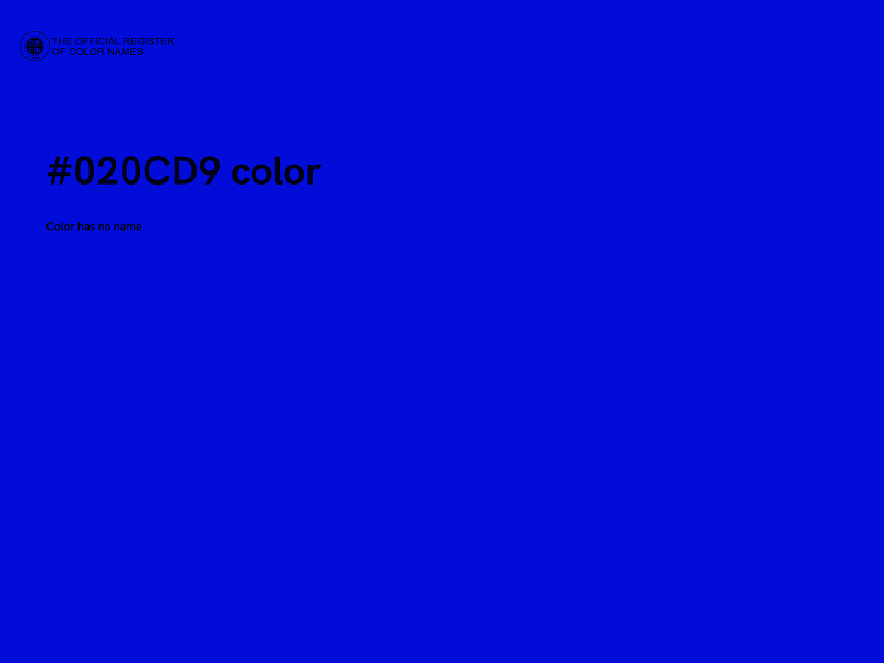 #020CD9 color image