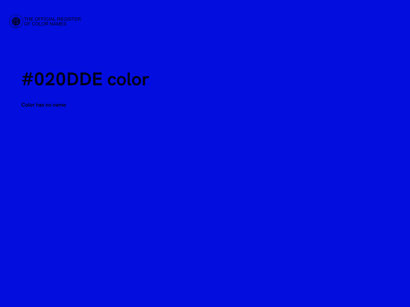 #020DDE color image