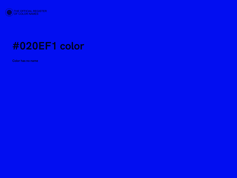 #020EF1 color image