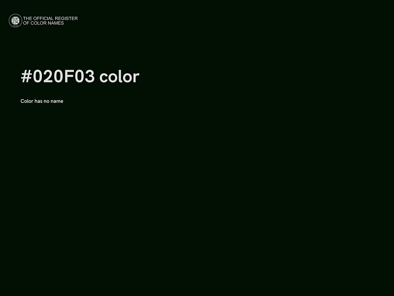 #020F03 color image