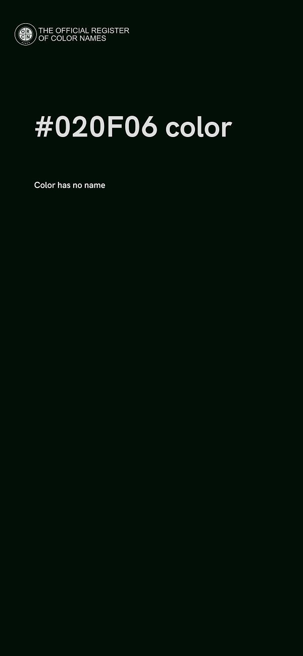 #020F06 color image